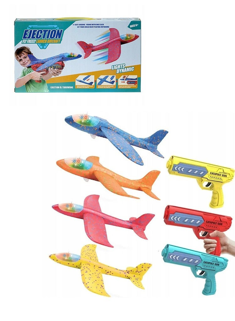 FUN MOMENT Multi-color Kids Plane Launcher Toy with LED Light (Random Selection) - Image 1
