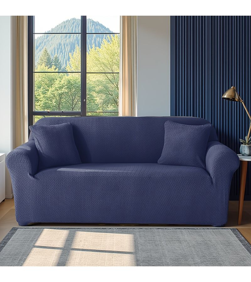 1 Seat 7# Matcha Green Elastic Jacquard Full Cover Sofa Cover With Armrest Home Hotel Use - Image 5