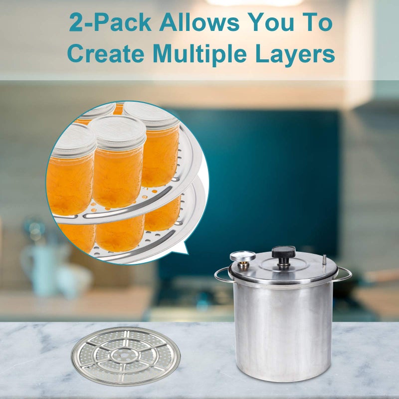 FONLLAM 2Pack Stainless Steel Canner Rack - 11-Inch Pressure Cooker Rack for Pressure Canner - Compatible with Presto, All-American and More - Image 3