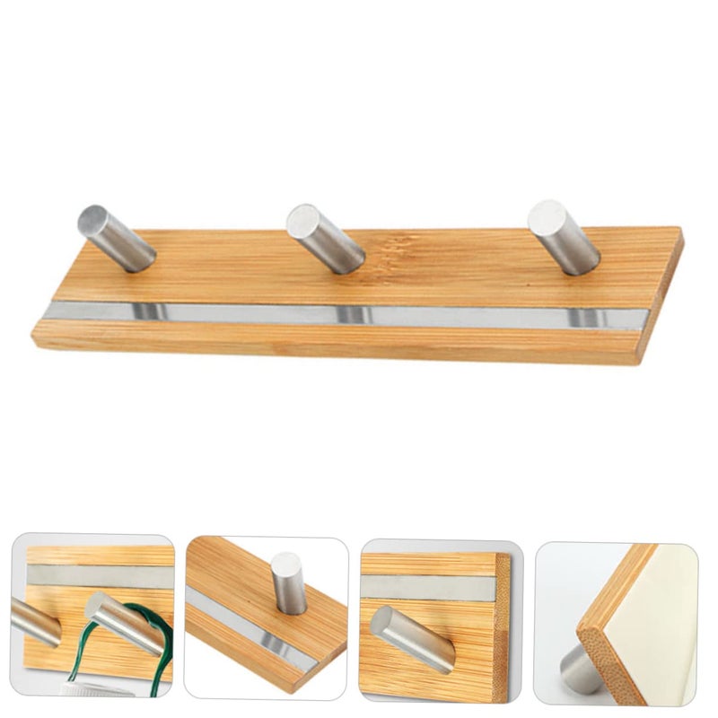Stainless Steel Self Adhesive Towel Hook Rack Heavy Duty Wall Mounted Organizer for Bathroom Kitchen No Drilling Required - Image 3