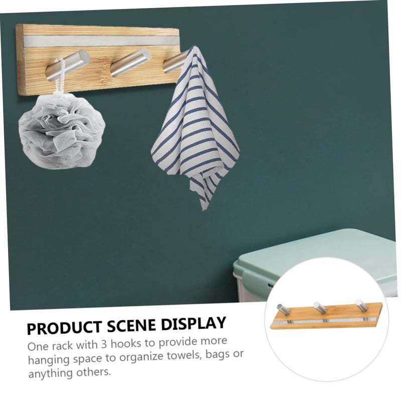 Stainless Steel Self Adhesive Towel Hook Rack Heavy Duty Wall Mounted Organizer for Bathroom Kitchen No Drilling Required - Image 4
