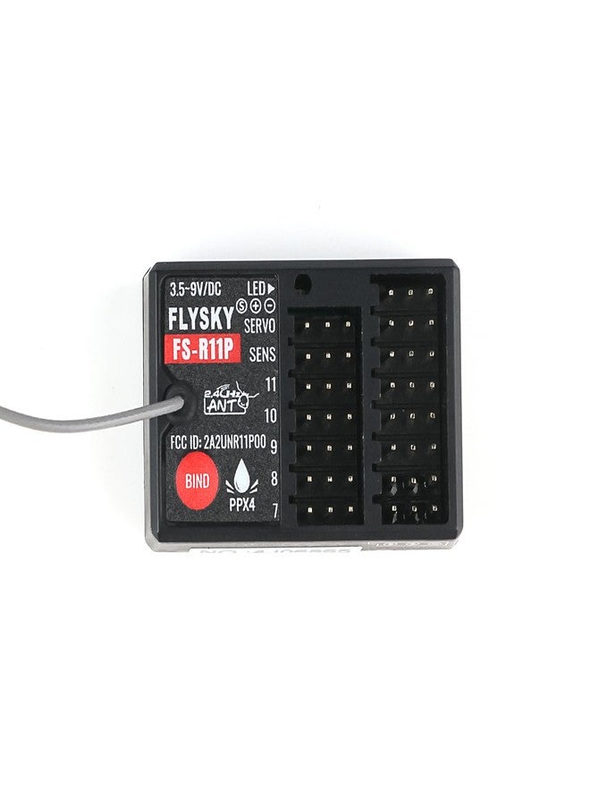 Flysky FS-R11P Receiver, 11 Channel 2.4GHz Receiver for RC Car Boat, Long Range Radio Control Receiver with PWM PPM IBUS SBUS Output - Image 1