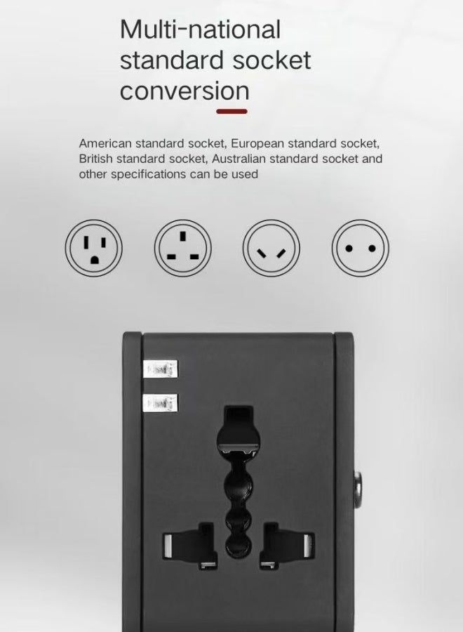 Multi-functional travel adapter, universal plug converter, all-purpose European-US socket adapter - Image 2