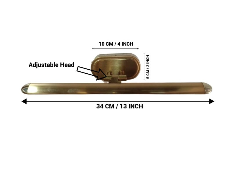 FILLISKA ® Modern LED Picture/Dressing/Vanity/Bathroom/Mirror Light with 3 Step Light Mode & Adjustable Head (White,WarmWhite and Neutral White)(2 Year Warranty) (6 Watt Luxurious Gold) - Image 3