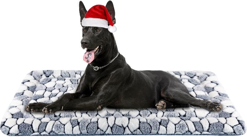VANKEAN Stylish Dog Crate Pad Bed Mat Reversible (Cool & Warm), Soft Pet Sleeping Mat Dog Bed for Crate Suitable for Small to XX-Large Dogs and Cats, Machine Washable Crate Beds,Grey Stone Pattern - Image 1