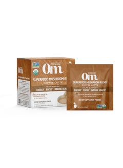Om Mushroom Superfood Coffee Latte Blend Mushroom Powder, Single Serve, 10 Count, Lion's Mane, Cordyceps, Reishi, Chaga, Energy & Mental Clarity Support Supplement  - Image 1