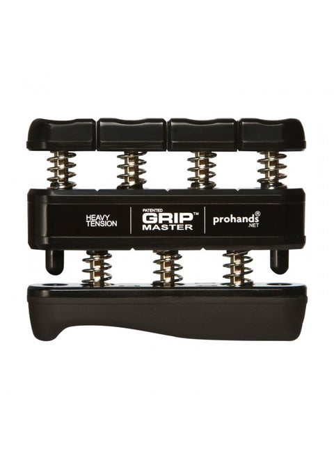 PROHANDS Gripmaster Hand Exerciser, Finger Exerciser (Hand Grip Strengthener), Spring-Loaded, Finger-Piston System, Isolate and Exercise Each Finger, (9 lb Heavy Tension, Black-Gripmaster)