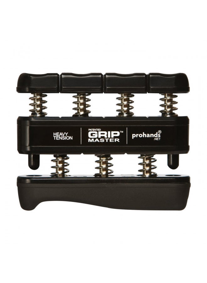 Prohands - PROHANDS Gripmaster Hand Exerciser, Finger Exerciser (Hand Grip Strengthener), Spring-Loaded, Finger-Piston System, Isolate and Exercise Each Finger, (9 lb Heavy Tension, Black-Gripmaster) - Image 1