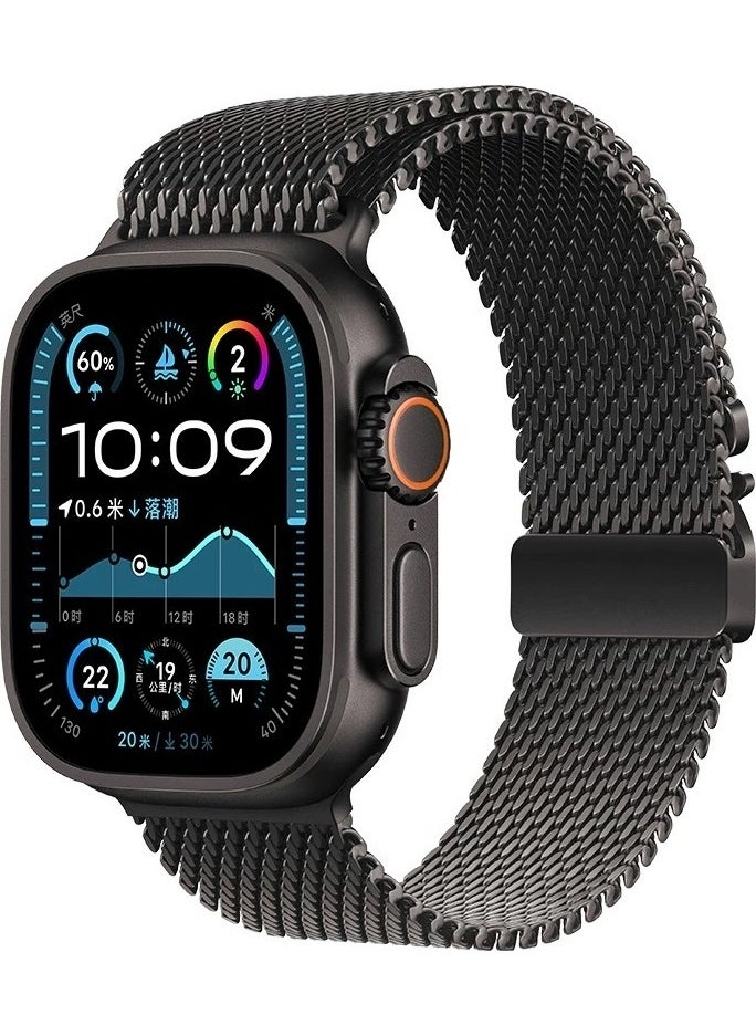 ZORE - Apple Watch Ultra 49MM KRD-121 Metal Mesh Strap-Black - Image 1