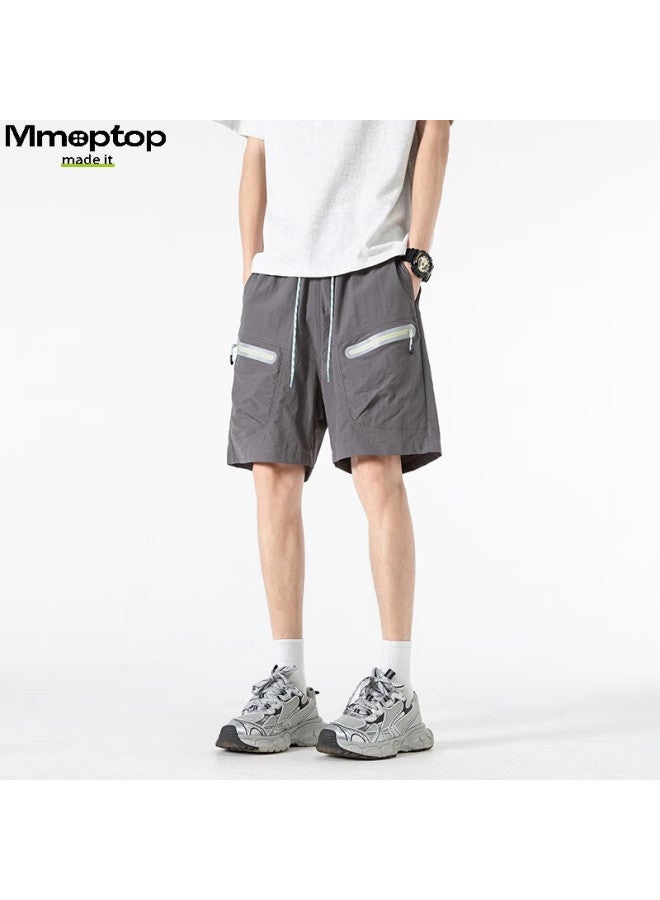 Mmoptop Men's Summer Quick-drying Breathable Work Shorts With Wrinkle-resistant And Three-proof Functions Mdk03 Rock Gray XL - Image 4