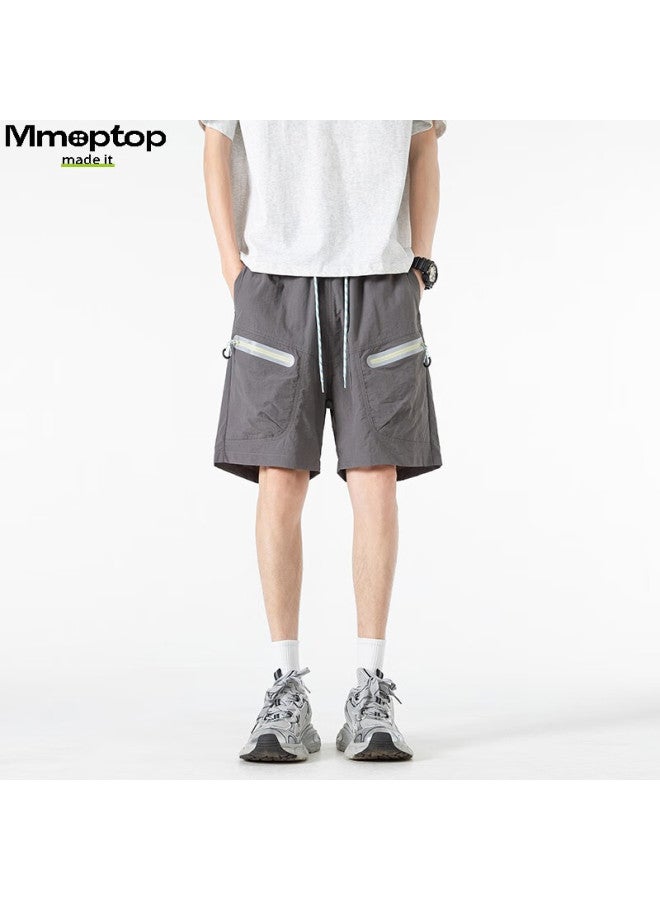 Mmoptop Men's Summer Quick-drying Breathable Work Shorts With Wrinkle-resistant And Three-proof Functions Mdk03 Rock Gray XL - Image 2