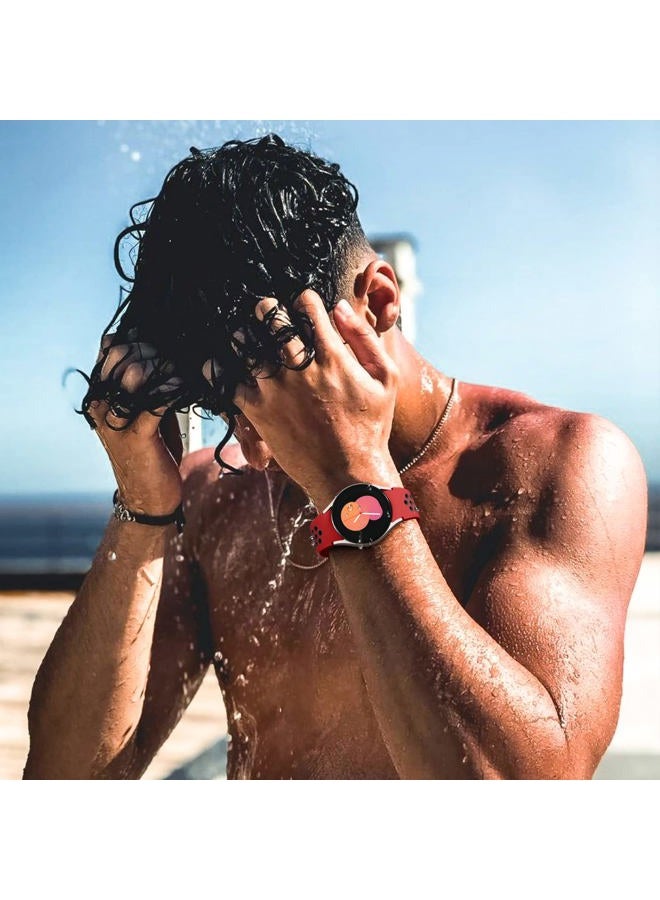 DAQIN 6 PACK No Gap Bands Only Compatible with Samsung Galaxy Watch 7/6/5/4 Band 40mm 44m/Watch 6 Classic 43mm 47mm/Galaxy Watch 5 Pro 45mm/4 Classic 42mm 46mm, 20mm Soft Silicone Sport Bands for Women Men - Image 2