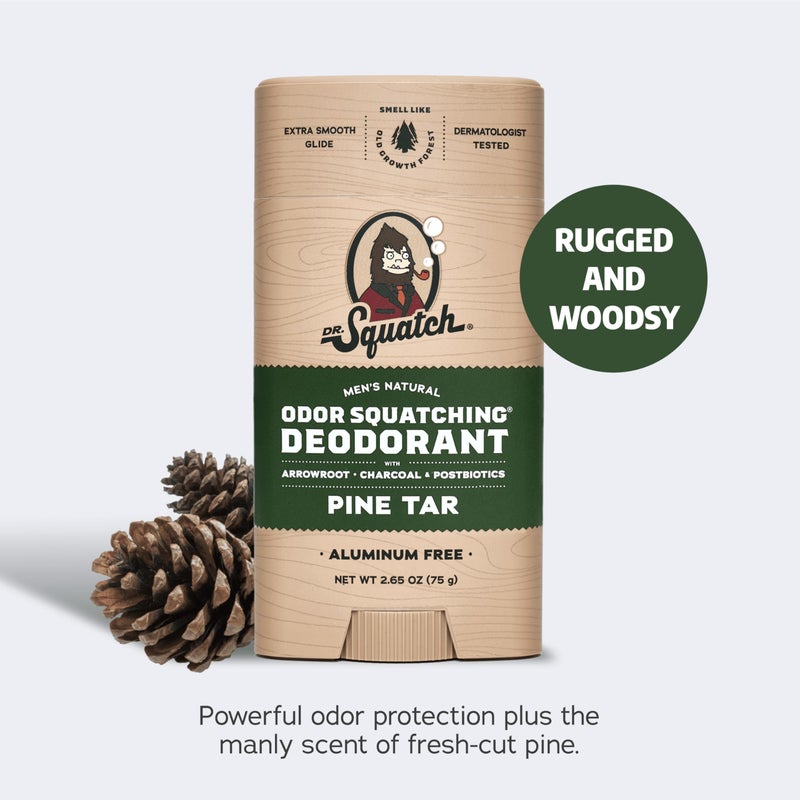 Dr. Squatch Manly Soap and Deodorant Variety Pack - Handmade with Organic Oils, Aluminum-Free - Pine Tar and Alpine Sage - Image 3