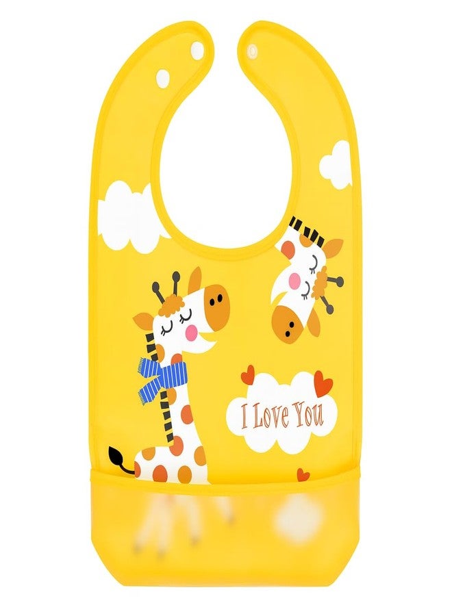 KIDDOLANE Convertible Baby Bib with Food Catcher (Pack of 3) – Waterproof Apron for Baby Feeding | Bib for Babies 6–24 Months | Easy to Clean Feeding Bib for Newborns, Infants & Toddlers - Image 1