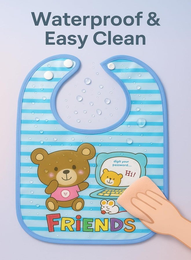 KIDDOLANE Convertible Baby Bib with Food Catcher (Pack of 3) – Waterproof Apron for Baby Feeding | Bib for Babies 6–24 Months | Easy to Clean Feeding Bib for Newborns, Infants & Toddlers - Image 4