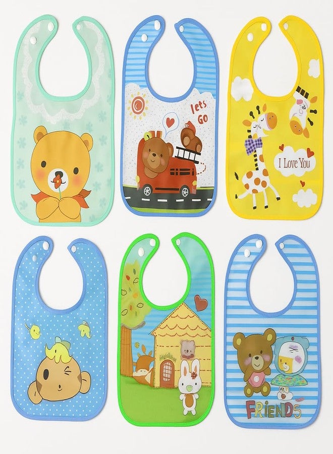 KIDDOLANE Convertible Baby Bib with Food Catcher (Pack of 3) – Waterproof Apron for Baby Feeding | Bib for Babies 6–24 Months | Easy to Clean Feeding Bib for Newborns, Infants & Toddlers - Image 2
