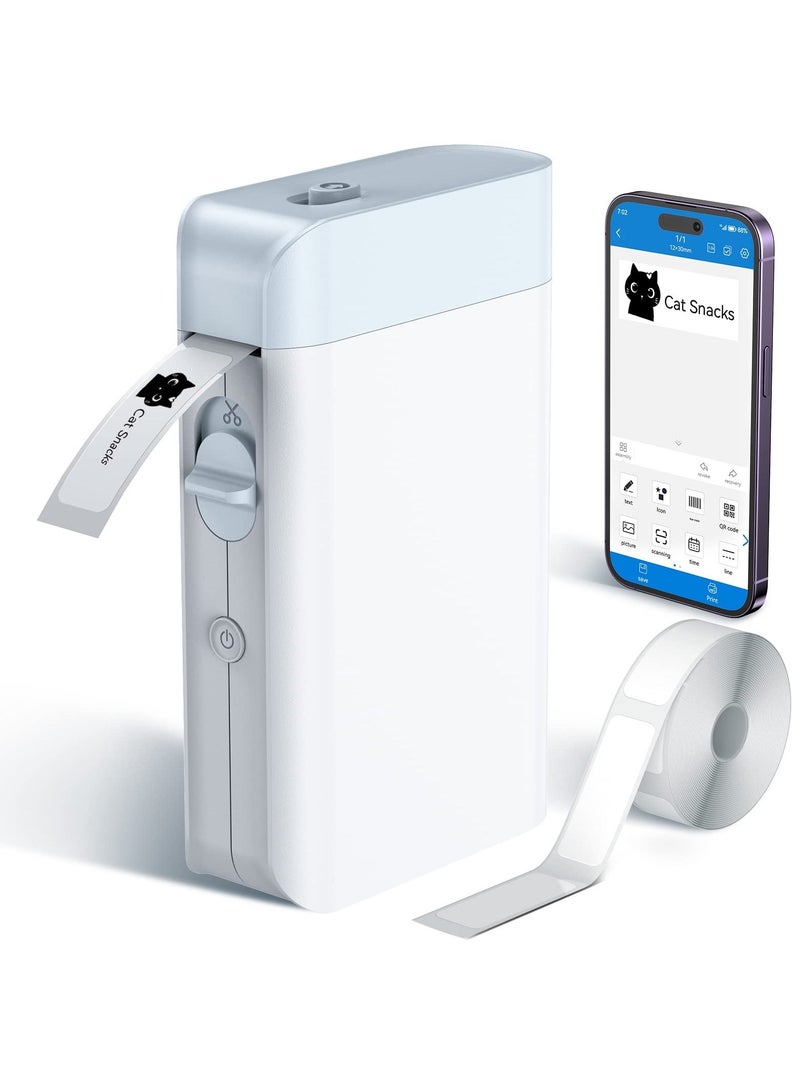 Label Maker Machine with Tape Portable Mini Bluetooth WP9510 Lable Printer Rechargeable Thermal Label Printer Compatible with Android iOS Label Makers for Teacher Supplies Home Officea - Image 1