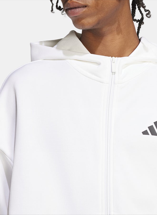 Adidas Future Icons Small Logo Full-Zip Hoodie - Image 5