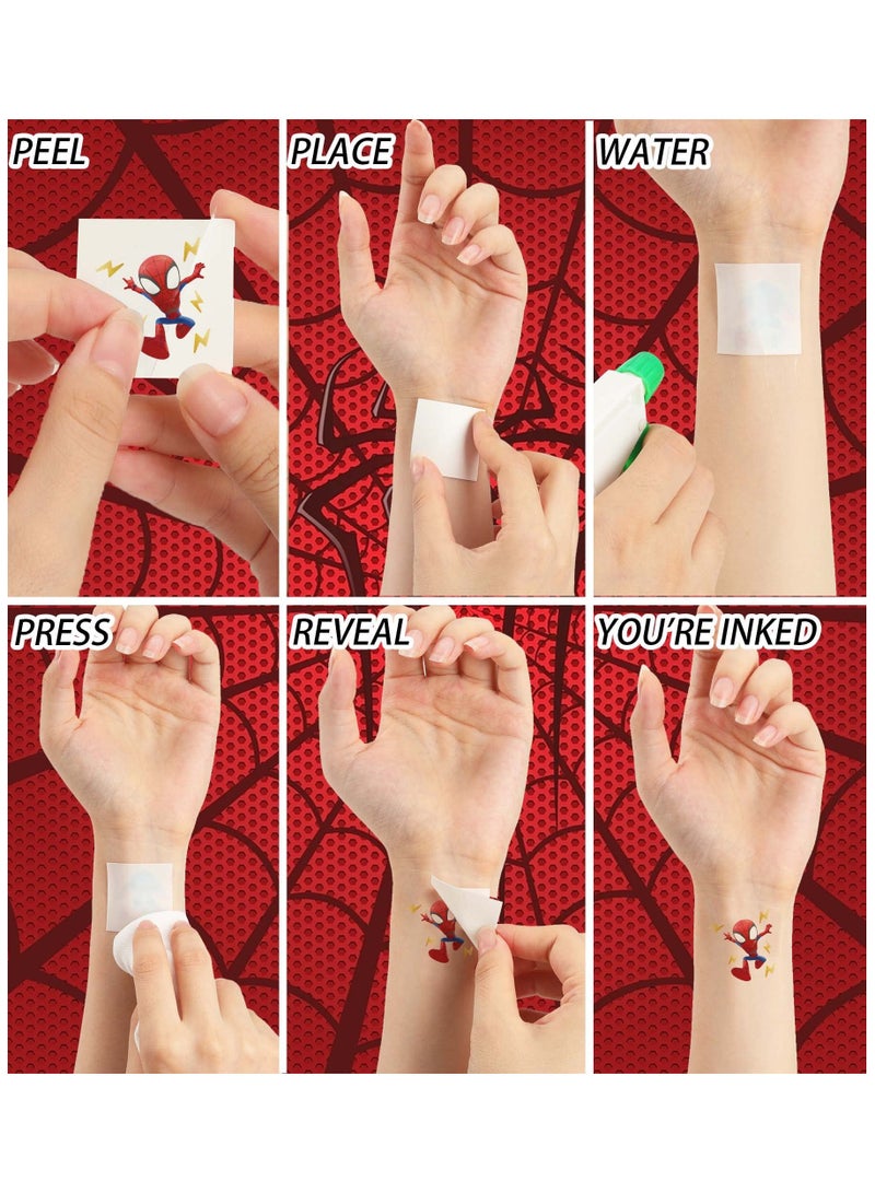 8 Sheets of Cute Spider Temporary Tattoos for Kids - Perfect for Spider Birthday Party Supplies, Favors, and Decorations - Fun Fake Tattoo Stickers for Spider-Themed Celebrations. - Image 4