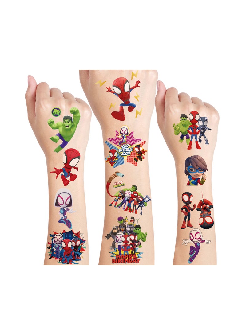 8 Sheets of Cute Spider Temporary Tattoos for Kids - Perfect for Spider Birthday Party Supplies, Favors, and Decorations - Fun Fake Tattoo Stickers for Spider-Themed Celebrations. - Image 1