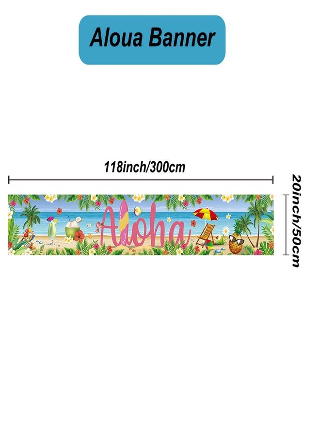 Tagberoy Hawaiian Party Decorations Extra Large Size Aloha Sign Banner for Summer Tropical Beach Aloha Party Decorations, 118 x 20 inch - Image 2