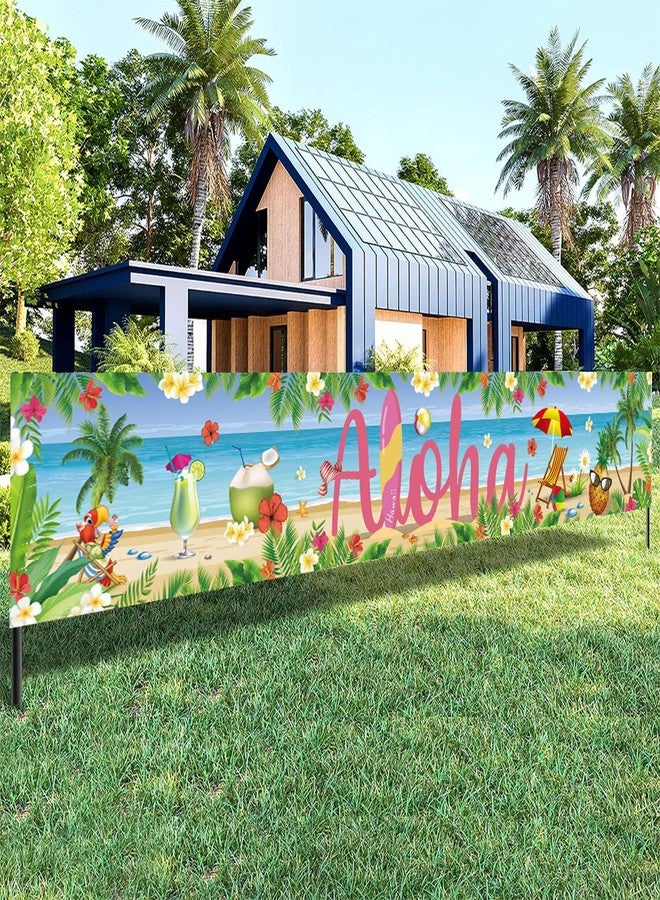 Tagberoy Hawaiian Party Decorations Extra Large Size Aloha Sign Banner for Summer Tropical Beach Aloha Party Decorations, 118 x 20 inch - Image 3