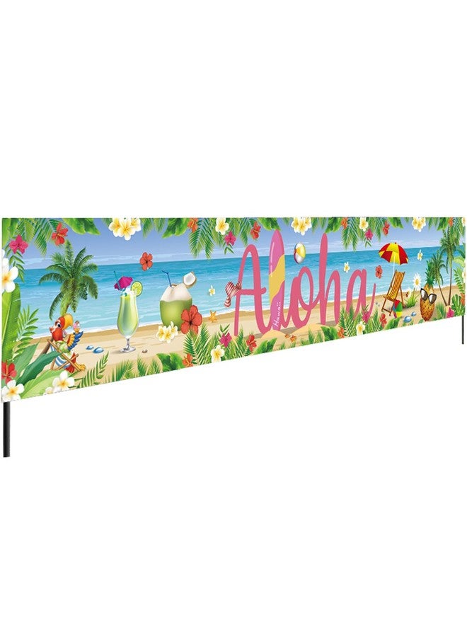 Tagberoy Hawaiian Party Decorations Extra Large Size Aloha Sign Banner for Summer Tropical Beach Aloha Party Decorations, 118 x 20 inch - Image 1