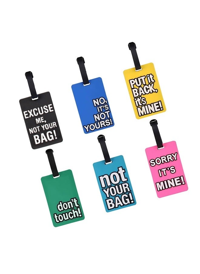 6 Piece Luggage Tags,Suitcase Identify Labels,for travel accessories and Travel Bags - Image 1