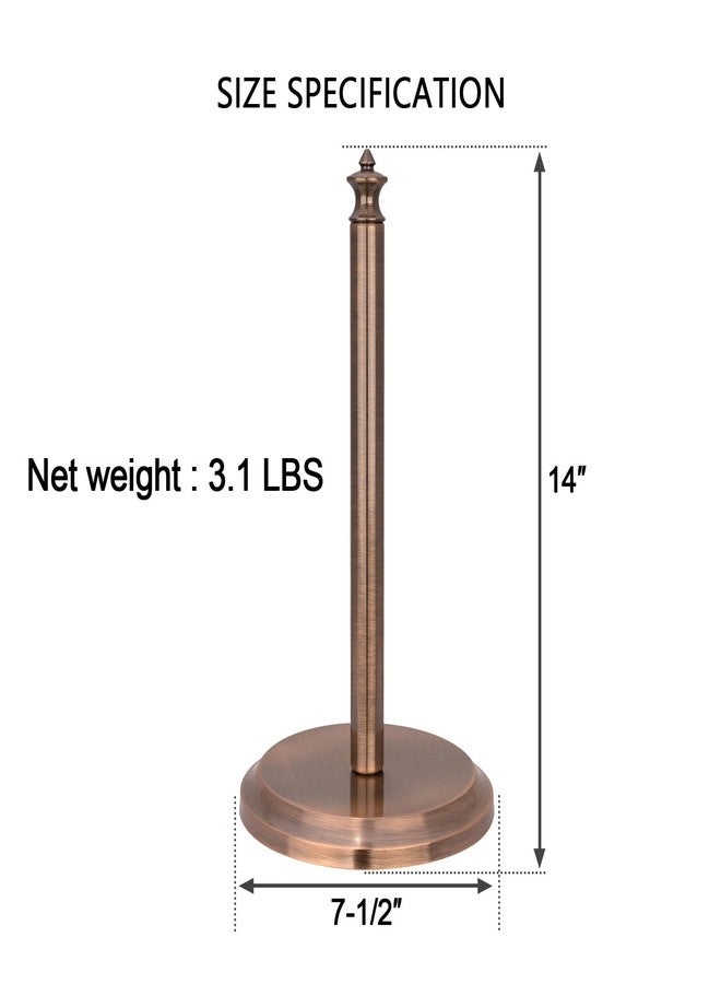 Akicon Paper Towel Holder Stand for Kitchen Countertop & Dining Room Table (Antique Copper, Classical) - Image 2