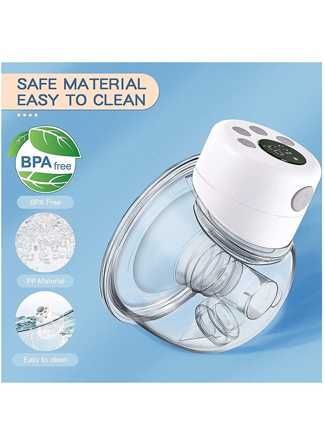 Pack Of 2 Wearable, Double, Hands Free, Low Noise And Painless Breast Pump With 30 Piece Breastmilk Storage Bags
