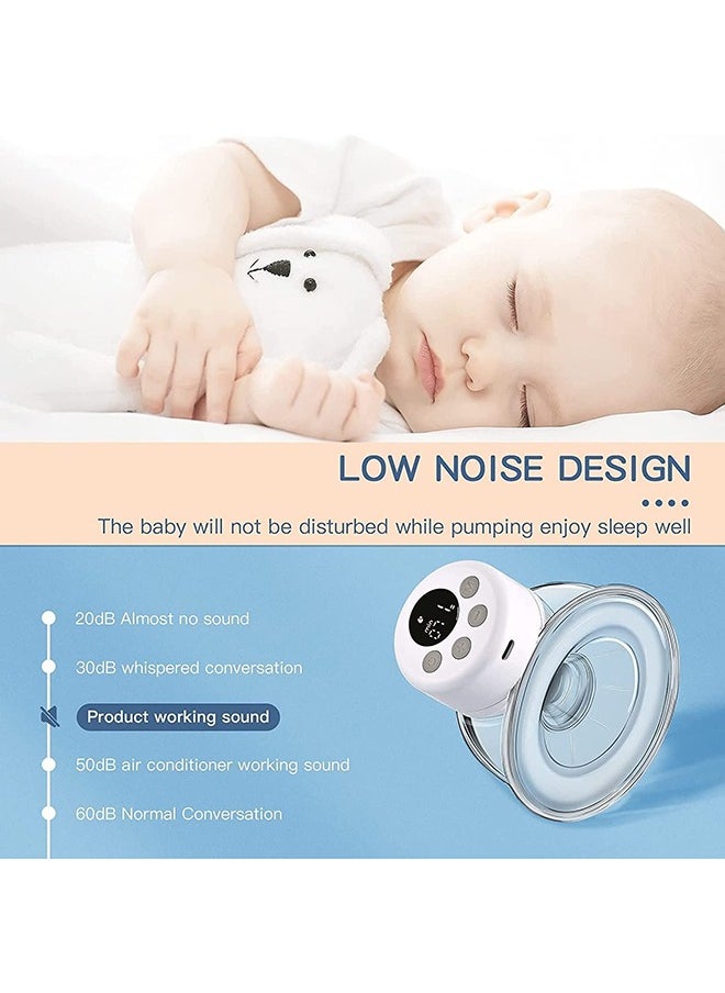 Pack Of 2 Wearable, Double, Hands Free, Low Noise And Painless Breast Pump With 30 Piece Breastmilk Storage Bags