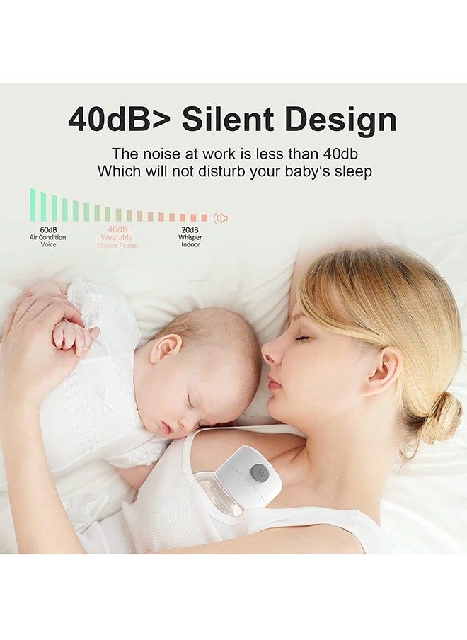 Pack Of 2 Wearable, Double, Hands Free, Low Noise And Painless Breast Pump With 30 Piece Breastmilk Storage Bags