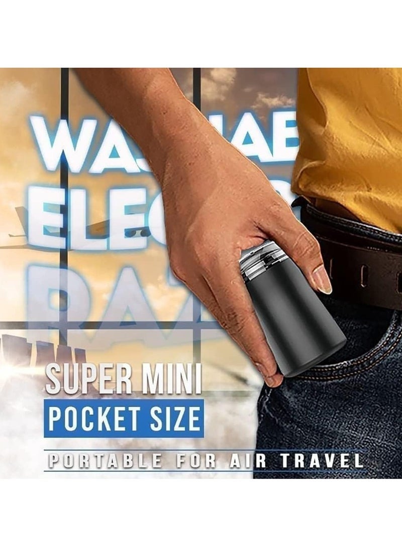 Electric Mini Shaver, Washable Men's Electric Shaver, Portable Pocket Electric Shaver, Rechargeable Beard Trimmer, Waterproof Beard Razor - Image 4