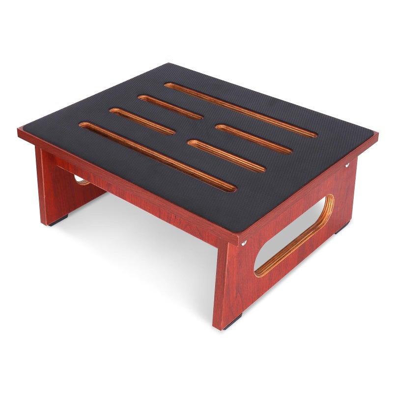 One Step Stool for Adults Seniors with NonSlip Rubber Step Surface 69 Heavy Duty Wood Stepping Stool with 450 LB Capacity Bed Steps for High Beds Bathroom Bedroom Kitchen Kids Bedside Support