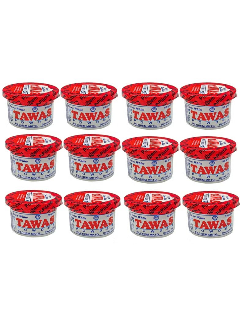 Snow White Tawas Deodorant Powder 12 × 50g