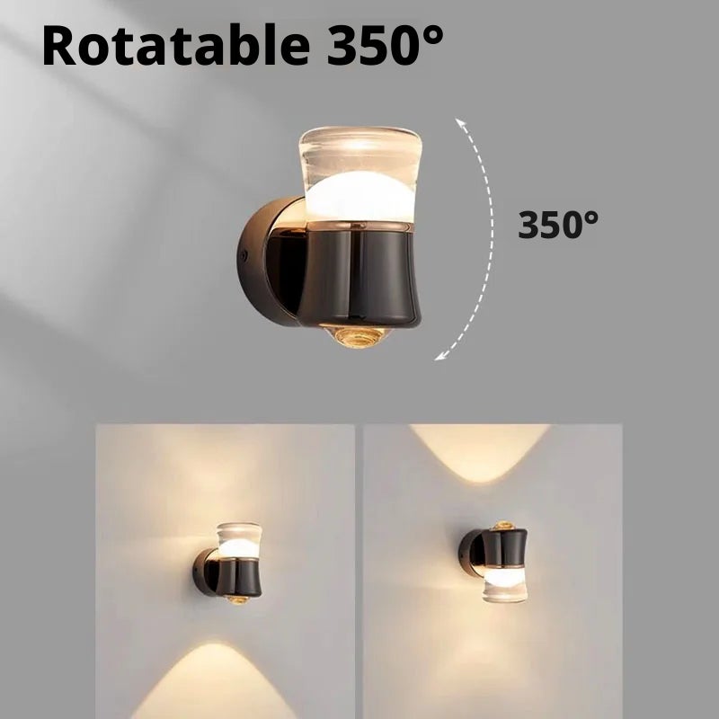 Modern Minimalist Nordic Bedroom Bedside Rotatable Wall Lamp Aisle Living Room Background Wall Decoration Led Lighting - Image 4