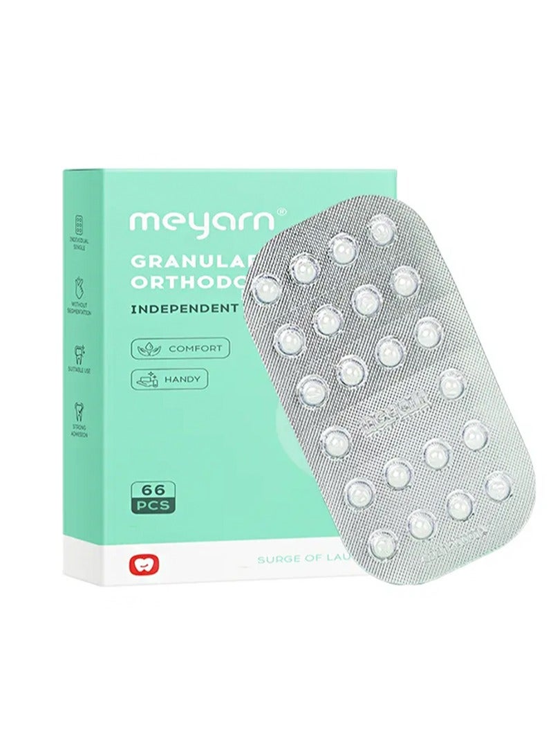 meyarn Orthodontic Wax for Braces Wax Dots 66 Individual Hygienic Packaging Dental Wax Unscented，Food Grade Soft Orthodontic Braces Wax Portable Travel Boxed - Image 1