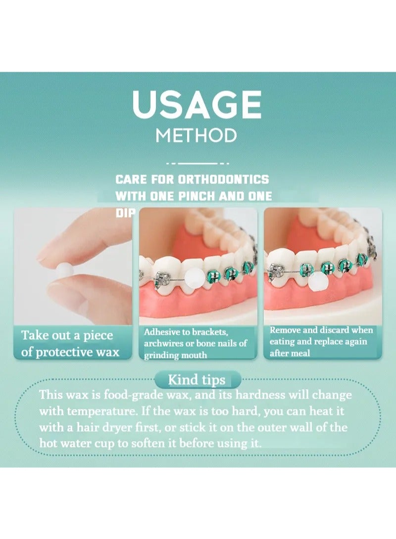 meyarn Orthodontic Wax for Braces Wax Dots 66 Individual Hygienic Packaging Dental Wax Unscented，Food Grade Soft Orthodontic Braces Wax Portable Travel Boxed - Image 5