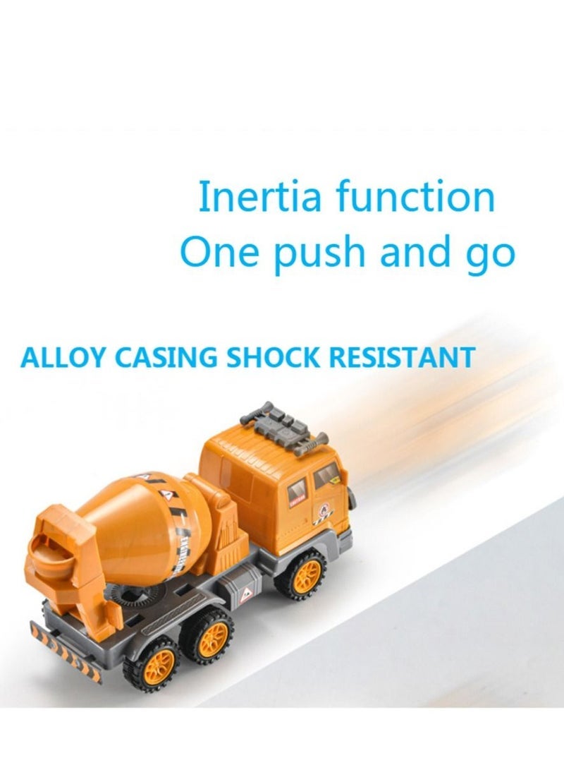 إسكدنيا Large construction vehicle children's toy set inertia skidding toy car stirring tipping bucket crane excavator large gift box - Image 2