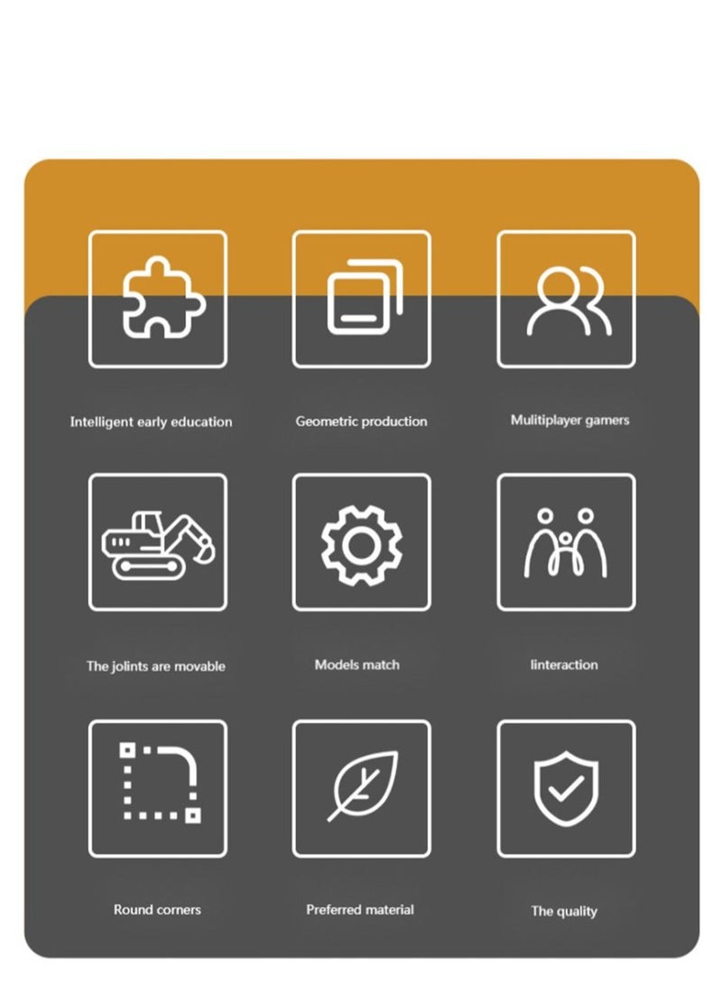 إسكدنيا Large construction vehicle children's toy set inertia skidding toy car stirring tipping bucket crane excavator large gift box - Image 3