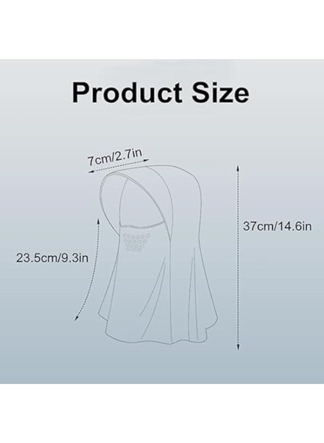 CLENEA Unisex Sunscreen Mask with Hat-Brim Breathable Ice Silk Face Cover UV Protection for Summer Outdoor Sports Grey, One Size - Image 4