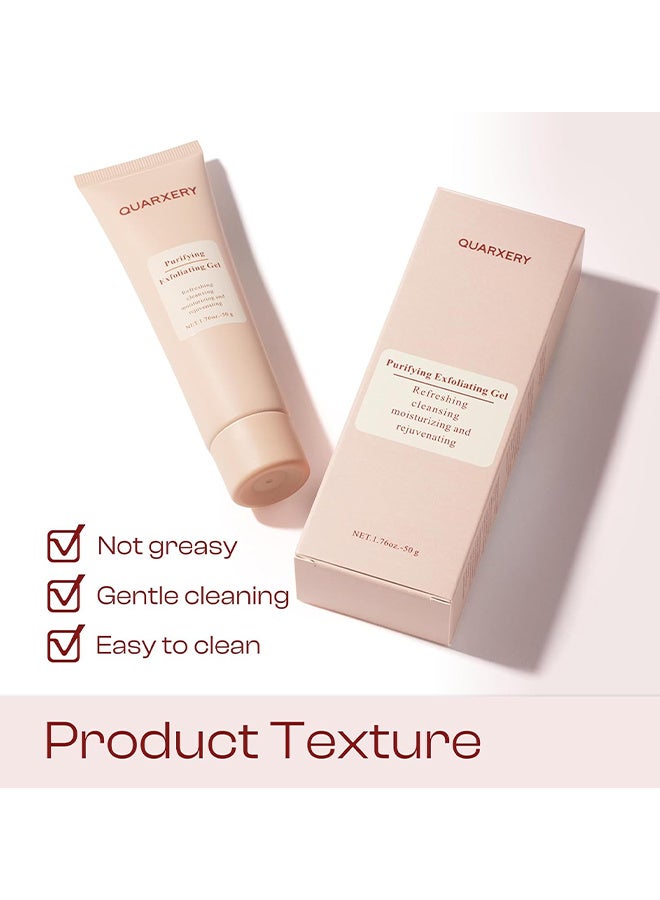 كواكسيري جل تقشير منقي: منظف تقشير للوجه - جل غسول للوجه من كواركسي، مقشر لطيف للوجه، منظف مقشر للوجه لتنقية البشرة - Image 4
