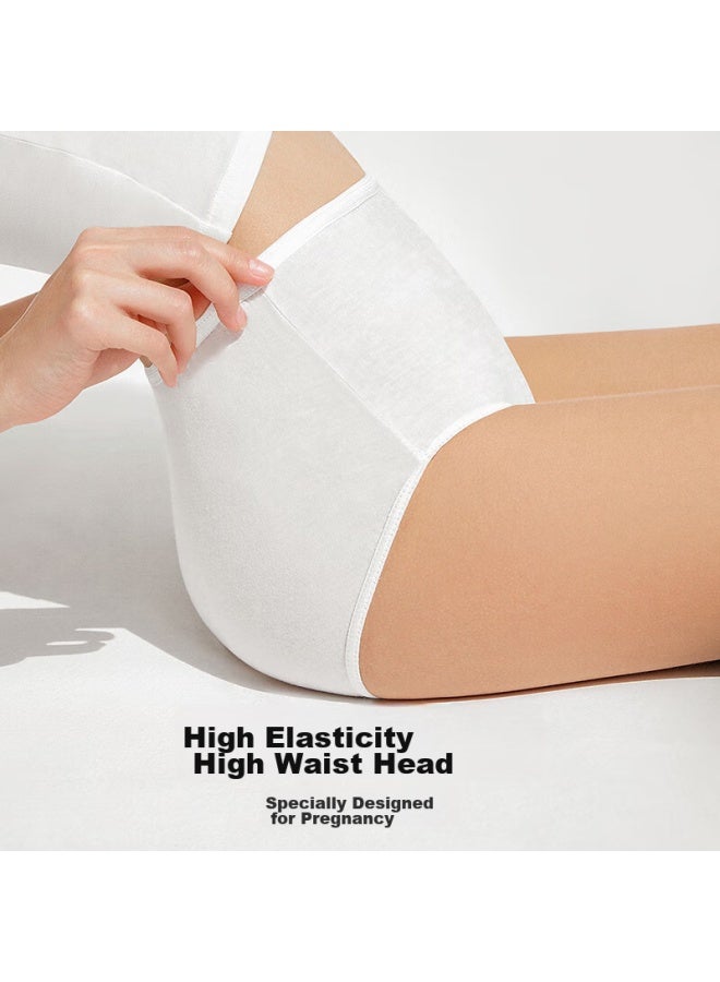 Emxee Disposable High-waist Underwear, Pure Cotton, Daily Disposable, Large Size, No-wash Panties, For Pregnant Women, Travel, Business Trips, Menstrual Period Underwear - Image 3