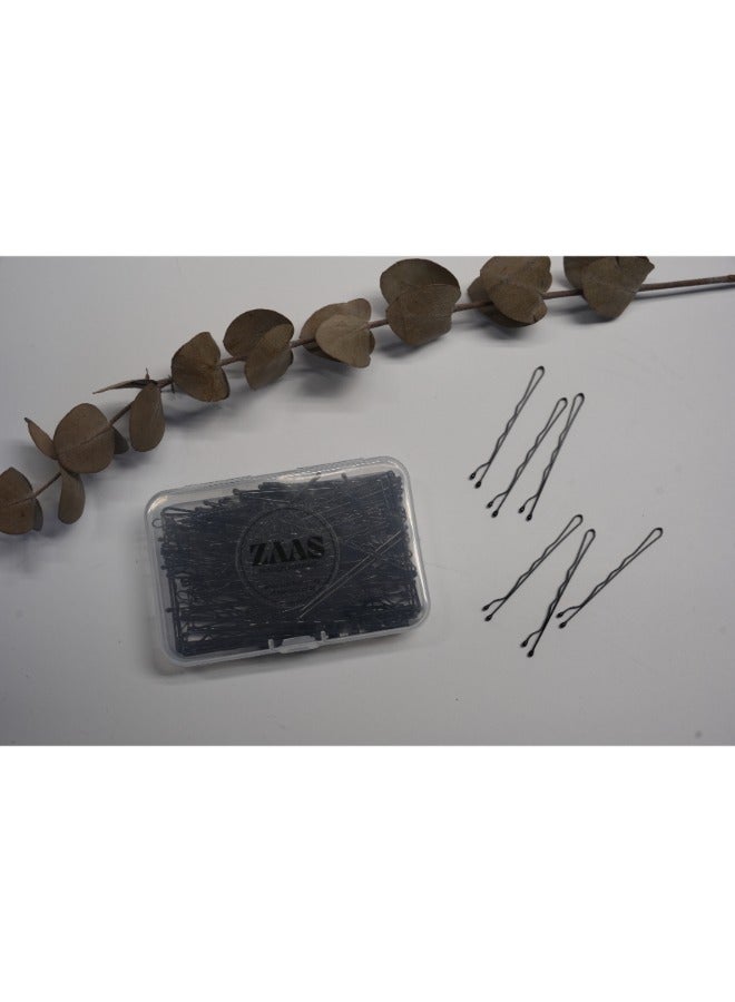 ZAAS Hair Pins Pack Of 150 Pcs Bobby Pins Bun Hair Pins, Black Hair Grips, Hair Pin for Women, Wedding Bridal Black Hair Pins - Image 2
