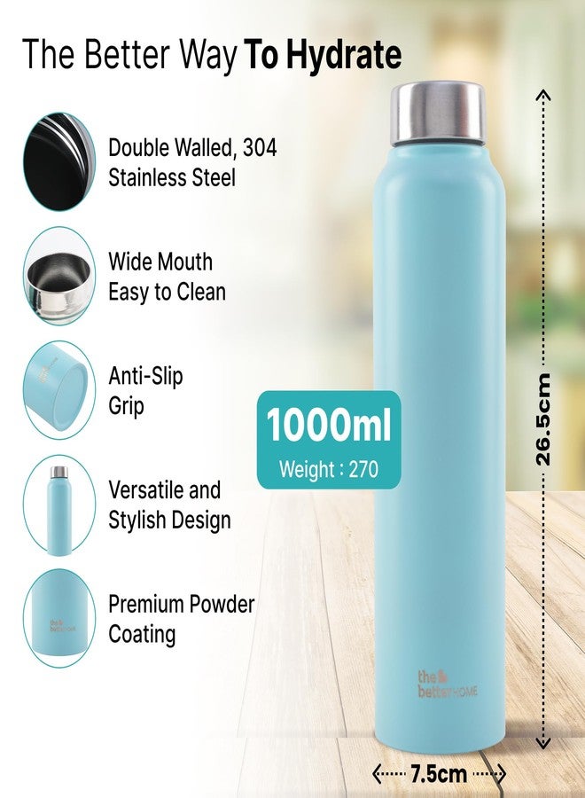 The Better Home Stainless Steel Water Bottle 1 Litre | Leak Proof, Durable & Rust Proof | Non-Toxic & BPA Free Steel Bottles 1+ Litre | Eco Friendly Stainless Steel Bottle | Pack of 3 - Image 3