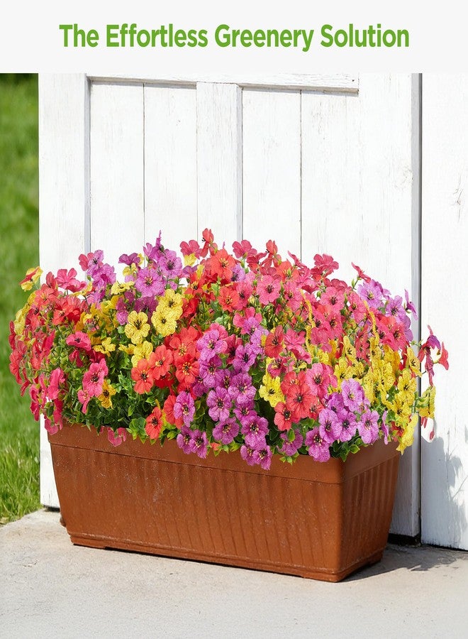 InnoGear Artificial Flowers for Outdoors, 12 Bundles UV Resistant Fake Silk Flowers for Outside Faux Spring Summer Decor Flower for Outdoor Indoor Garden Home Decoration Porch Patio (Mixed 4 Colors) - Image 5