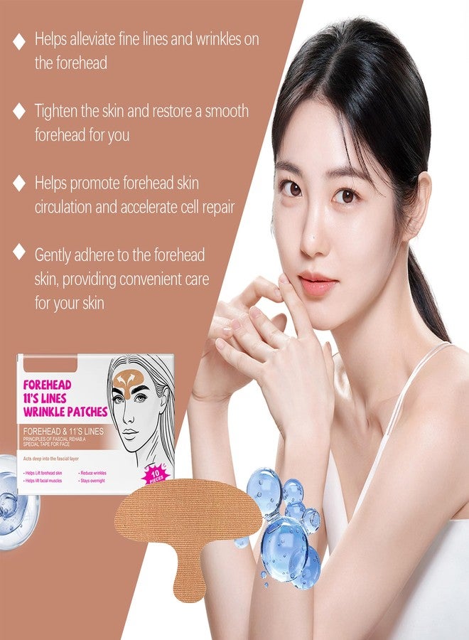 DLZZRS 10pcs Forehead Wrinkle Patches, Forehead Wrinkles Beauty Treatment Wrinkle Patches, Stays Overnight, Waterproof Masks Patches, Smooth & Soften Forehead Wrinkles & Eleven Lines - Image 5