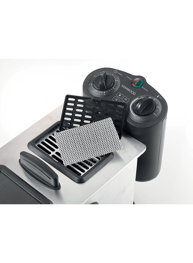 KENWOOD Deep Fryer With View Window And Stainless Steel Lid For Home Kitchen And Restaurants 3 L 2000 W DFM50.000SS Silver/Black - Image 4