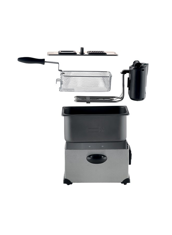 KENWOOD Deep Fryer With View Window And Stainless Steel Lid For Home Kitchen And Restaurants 3 L 2000 W DFM50.000SS Silver/Black - Image 2