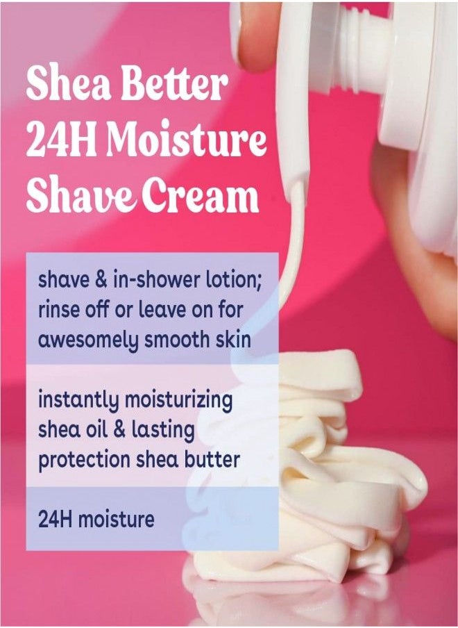 eos Shea Better Shaving Cream for Women- Pomegranate Raspberry | Shave Cream, Skin Care and Lotion with Shea Butter and Aloe | 24 Hour Hydration | 7 fl oz, (600)